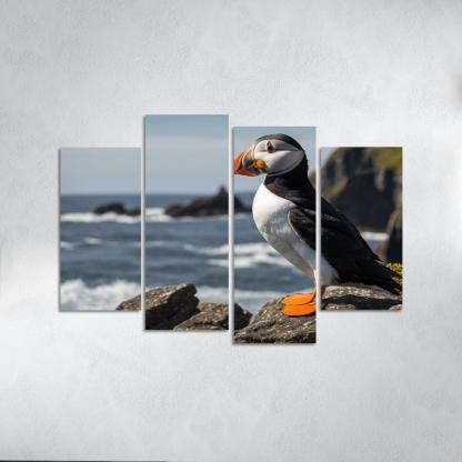 The Magnificent Puffin The Clown Of The Sea Custom Paintings Frame