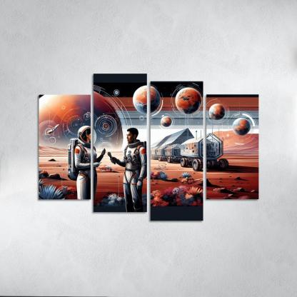 The Thrilling Future Of Human Space Travel Abstract Paintings Frame