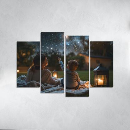 Beneath The Stars Nighttime Conversations Custom Paintings Frame