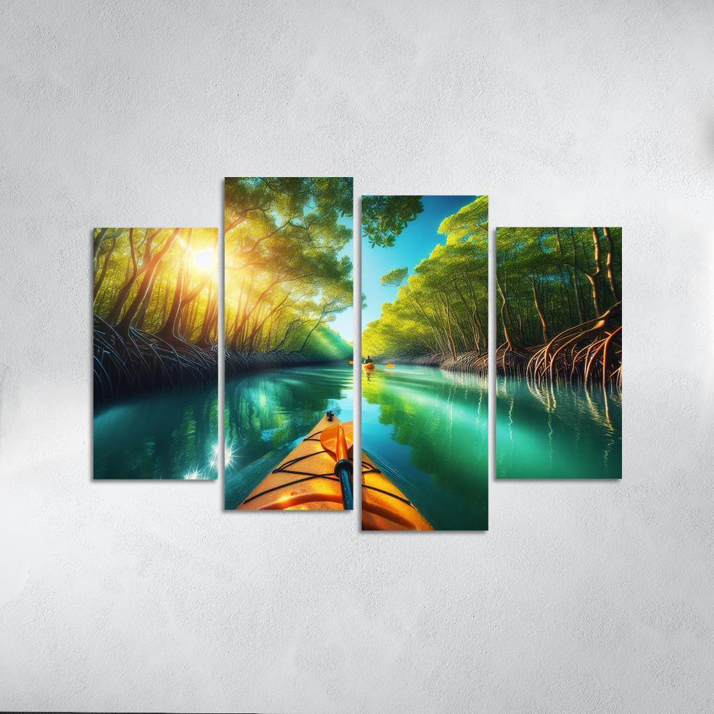 Winding Waters A Kayaker's Dream Custom Paintings Frame