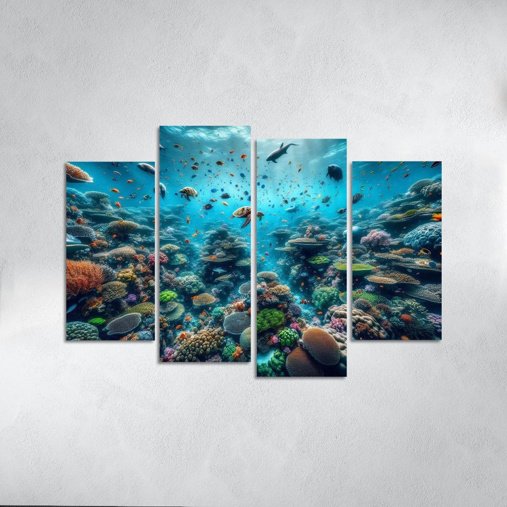 Rainbow Reef Snorkelers' Haven Premium Artwork Frames