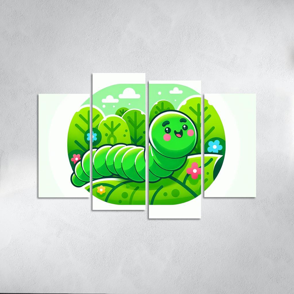 Cute Caterpillar - Nature Explorer Framed Paintings