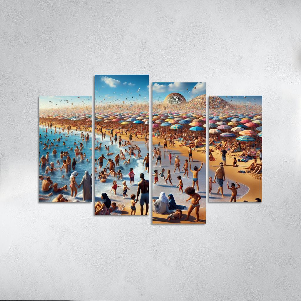 Sun-kissed Shore Custom Paintings Frame