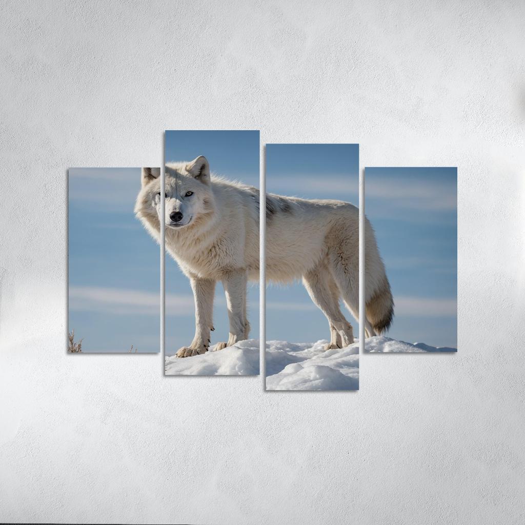 The Resilient Arctic Wolf Ghost Of The Tundra Canvas Paintings Frame