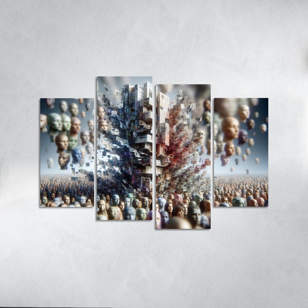 Erosion Of Trust The Crisis Of Misinformation Custom Paintings Frame