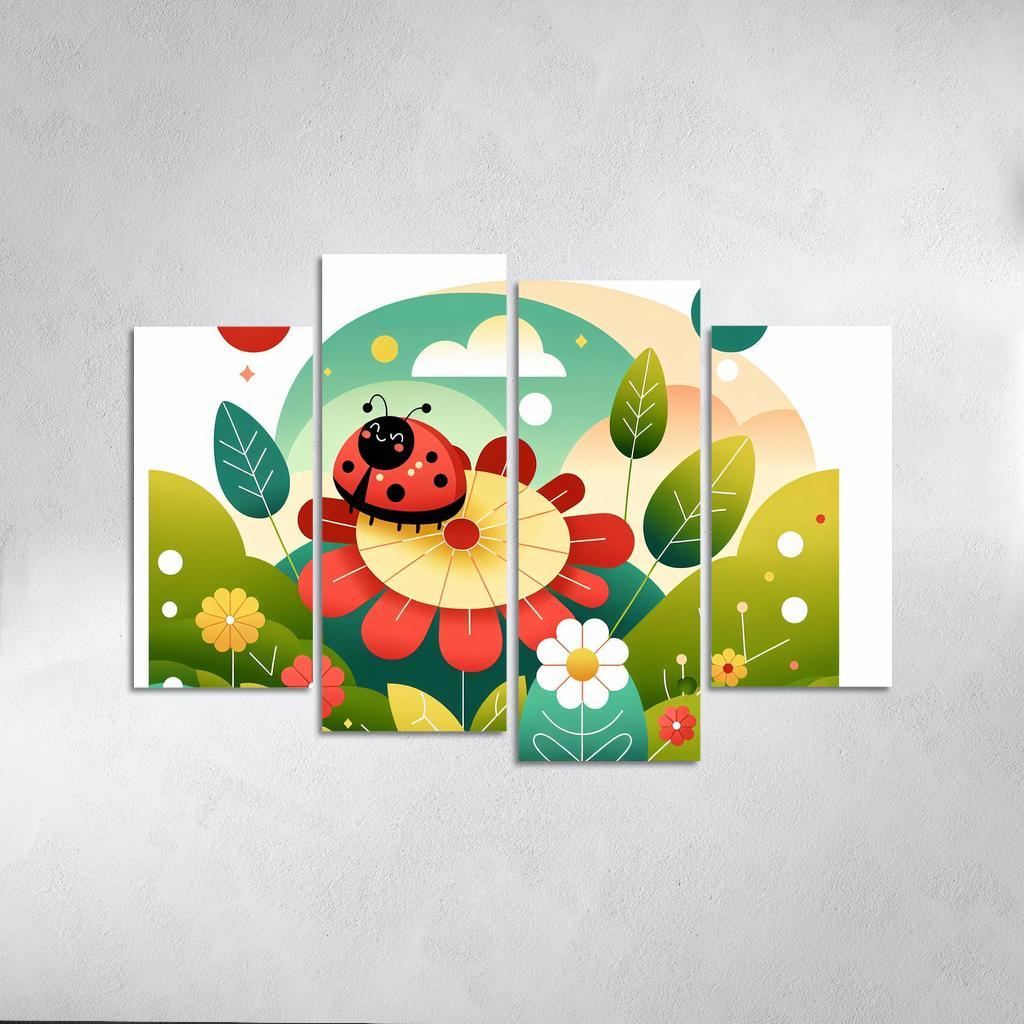 Lively Ladybug - Garden Friend Framed Paintings