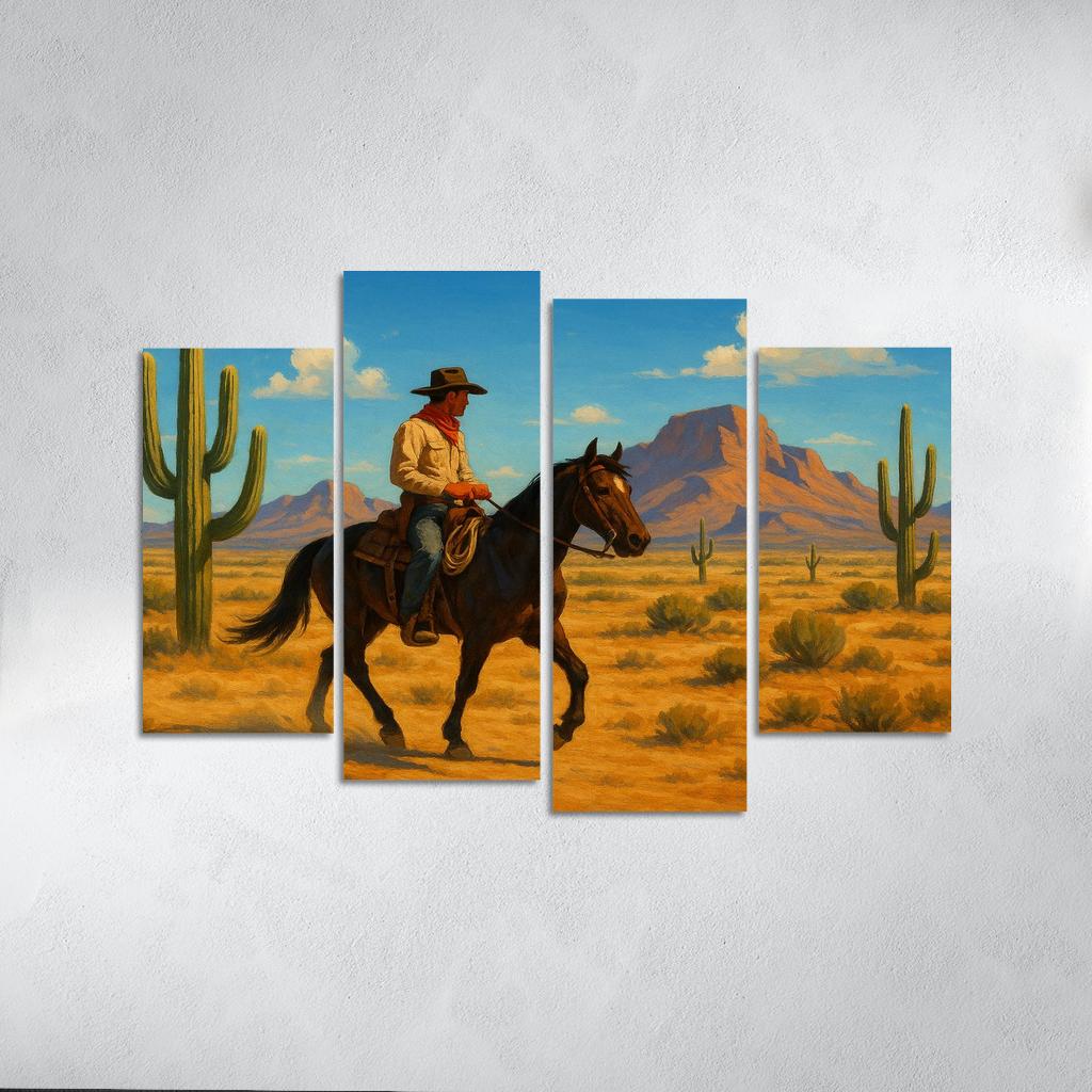 Wild West Adventure - Frontier Exploration Framed Paintings