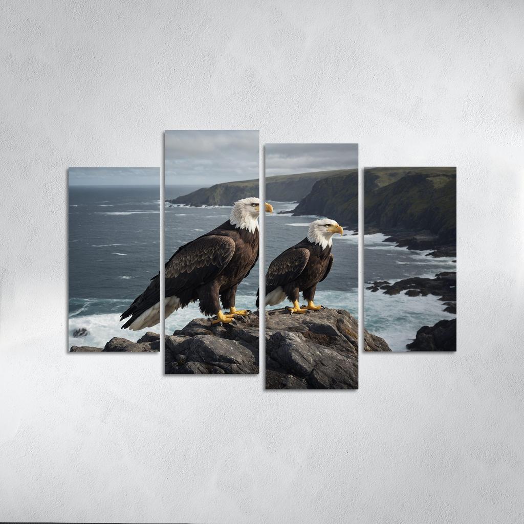 The Magnificent Steller's Sea Eagle Ocean's Sovereign Oil Paintings Frame