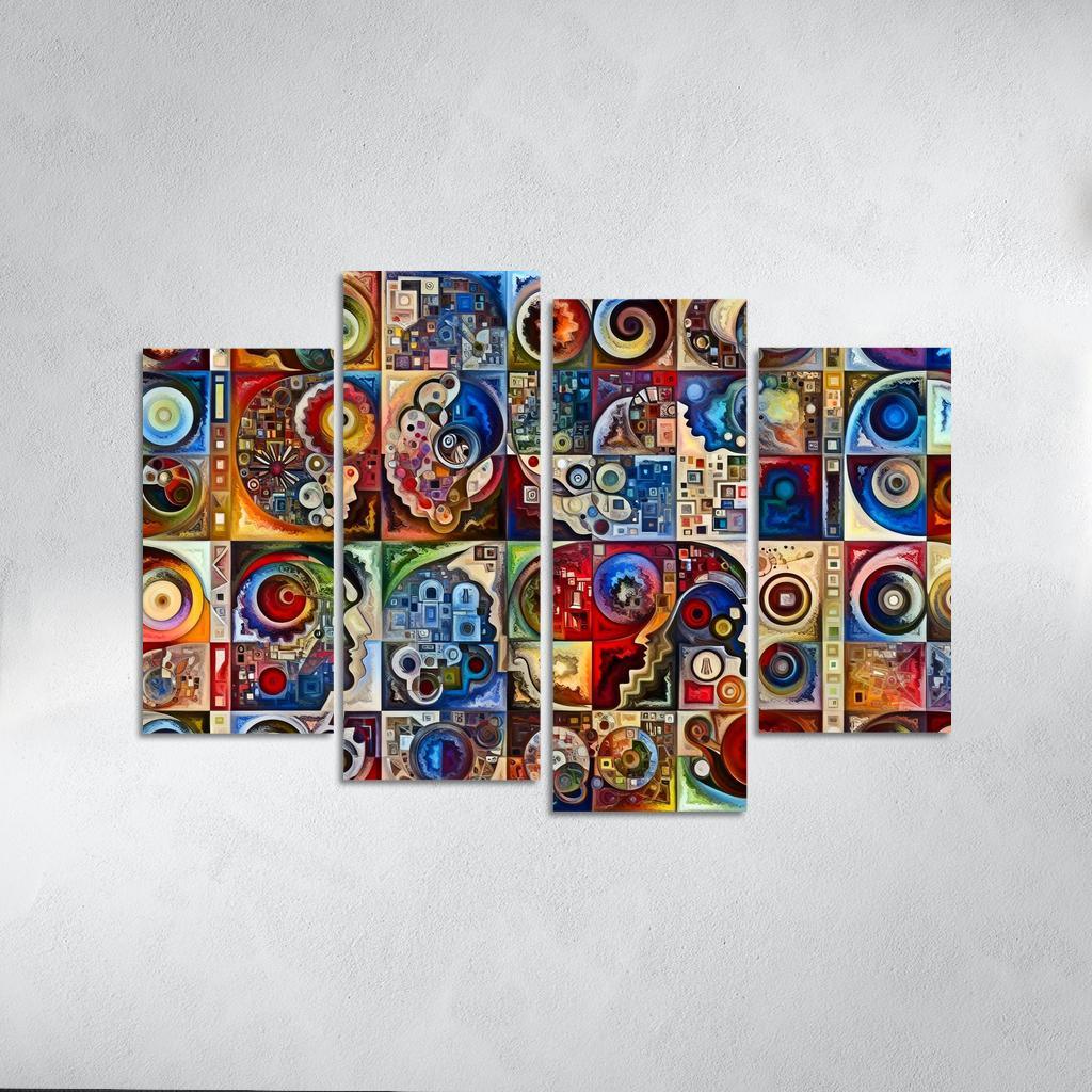 Crisis Of Identity Exploring Intersectionality Multi-panel Paintings