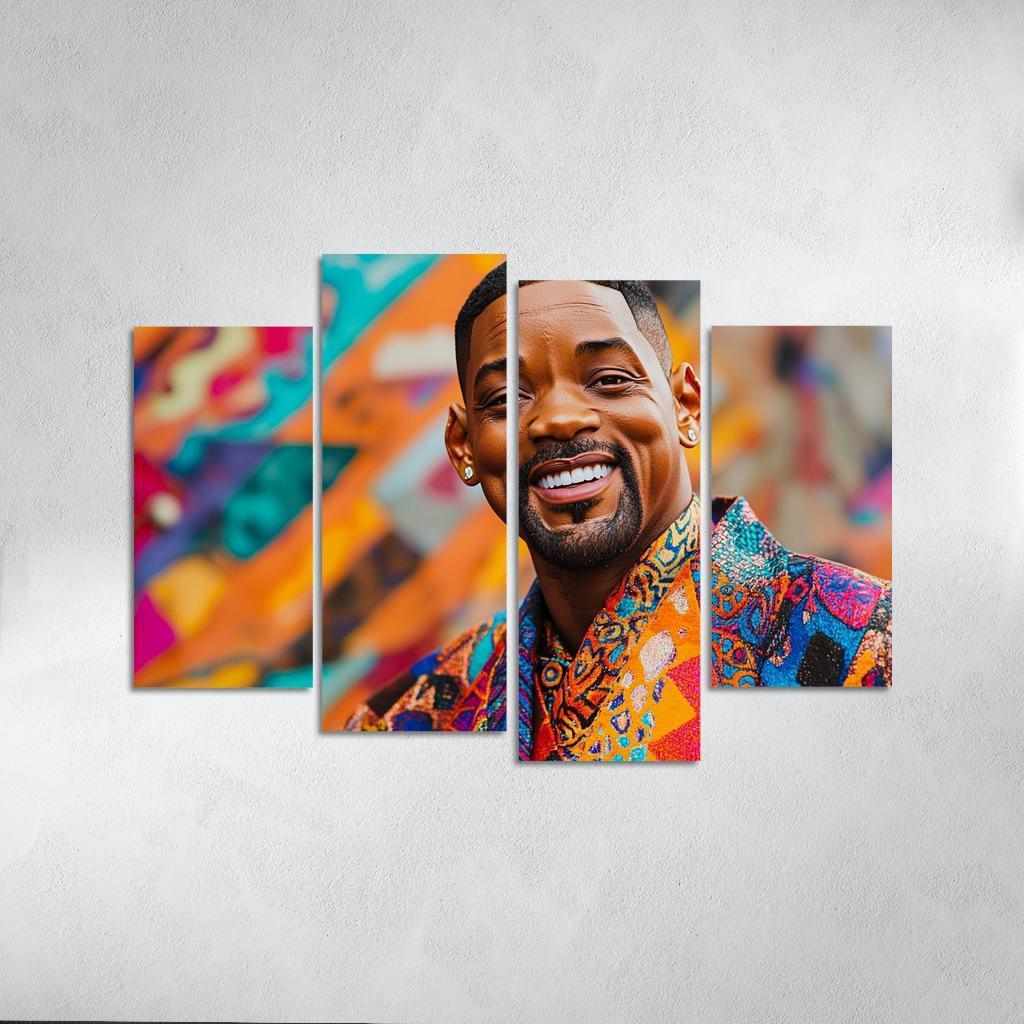 Will Smith Uniting Worlds With The Fresh Prince Charm Framed Paintings