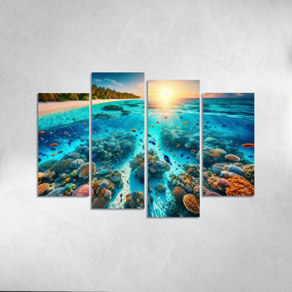 Coral Lagoon Underwater Exploration Paradise Premium Artwork Frames