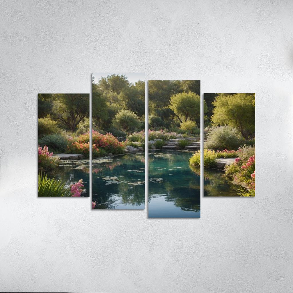The Hidden Oasis Of Serene Springs Oil Paintings Frame