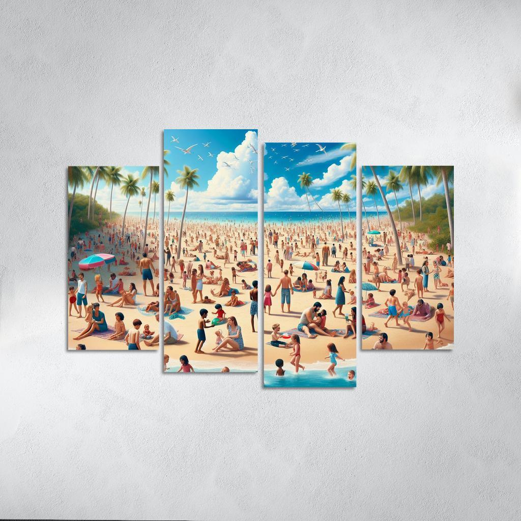 Serenity Sands A Family Oasis Multi-panel Paintings
