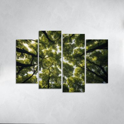 The Ethereal Splendor Of Treetop Canopies Oil Paintings Frame