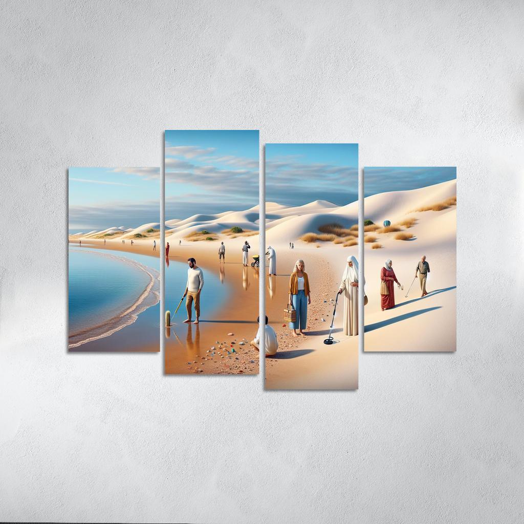 Beachcomber's Cove Treasure Hunting By The Sea Custom Paintings Frame