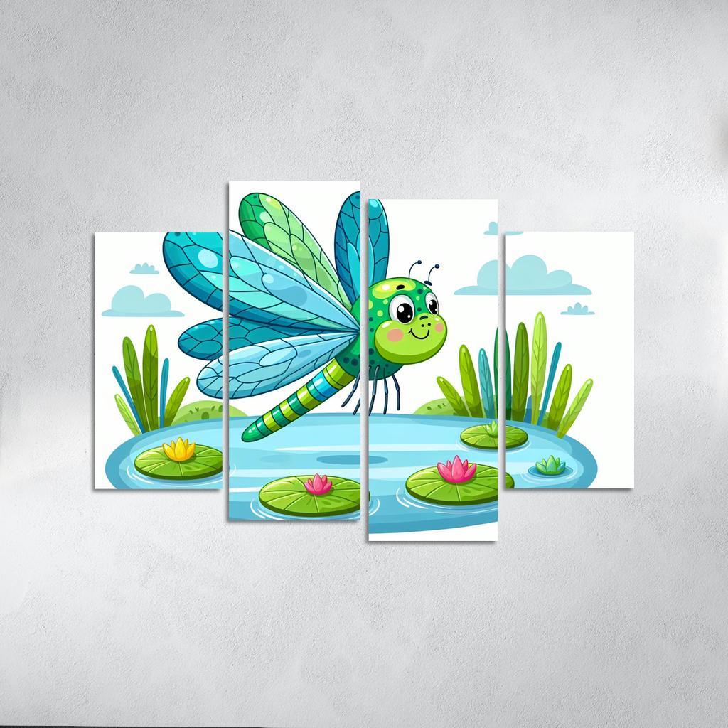 Daring Dragonfly Modern Paintings Frame