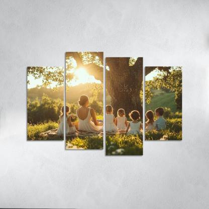 Roots Of Love A Mothers Family Tree Canvas Paintings Frame