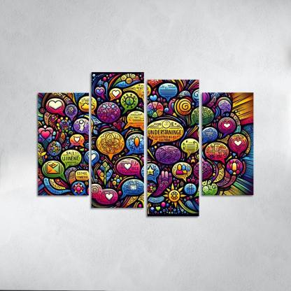 Bridges Of Connection The Power Of Dialogue Multi-panel Paintings