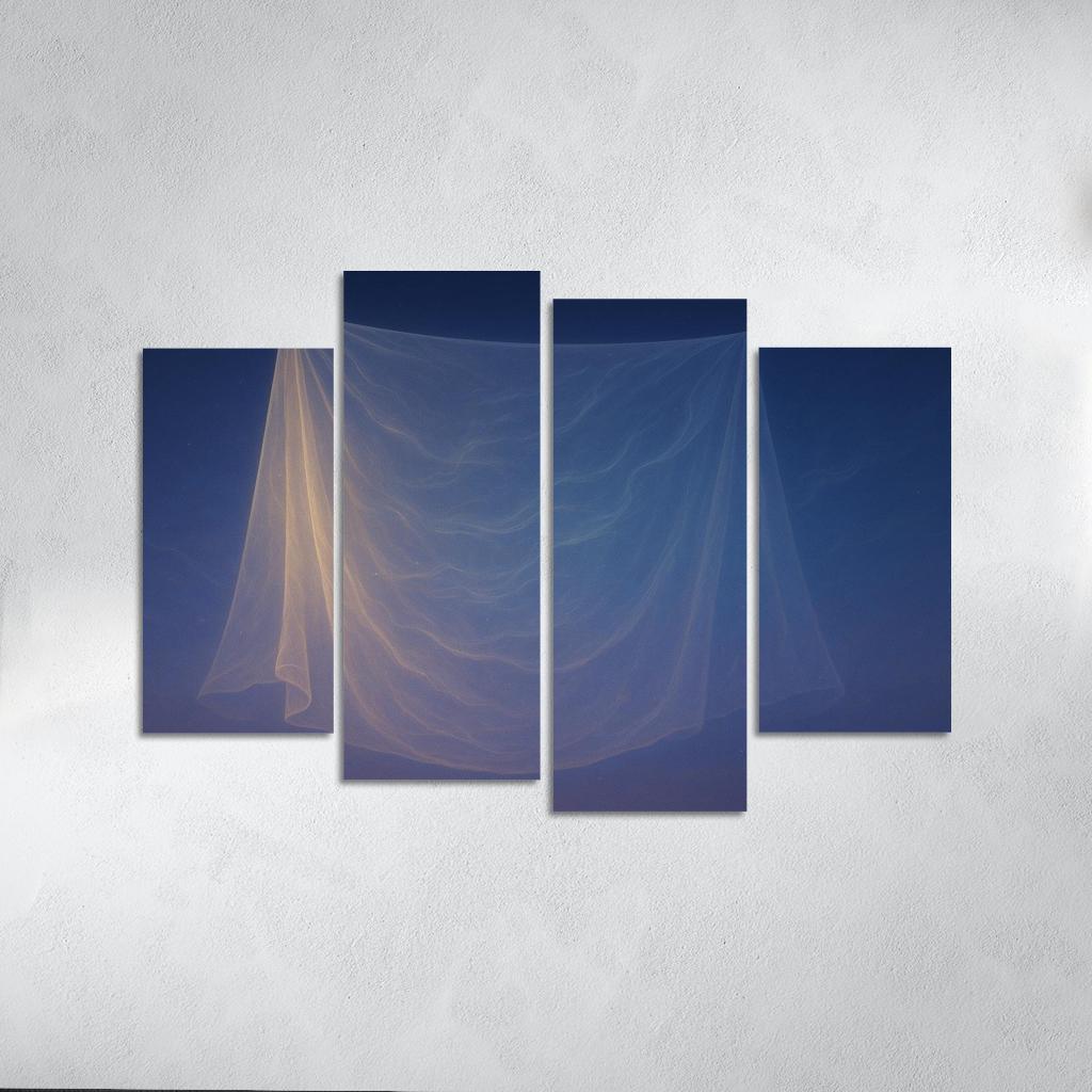 Luminous Veil Of Eternal Whispers Multi-panel Paintings
