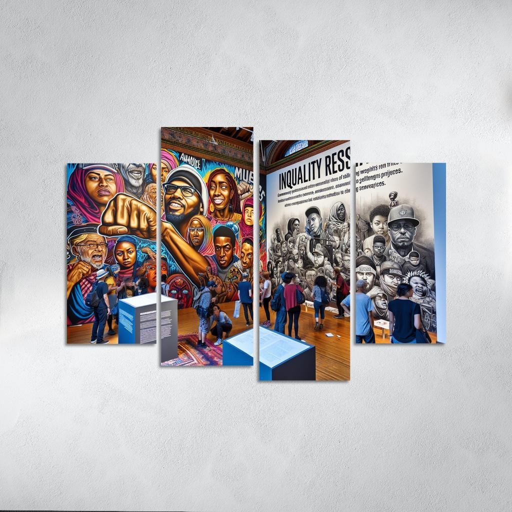 Echoes Of Inequality Art On Social Justice Framed Paintings