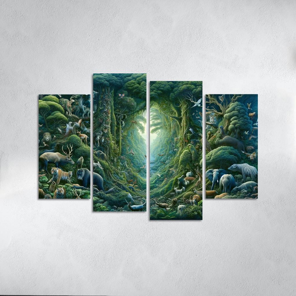Nature's Call Advocating For Biodiversity Preservation Multi-panel Paintings