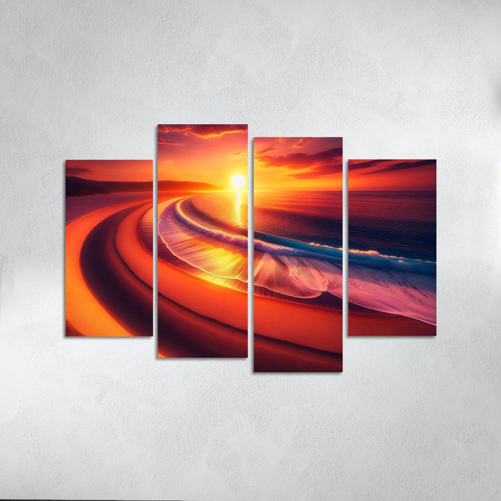 Crescent Moon Beach Premium Artwork Frames