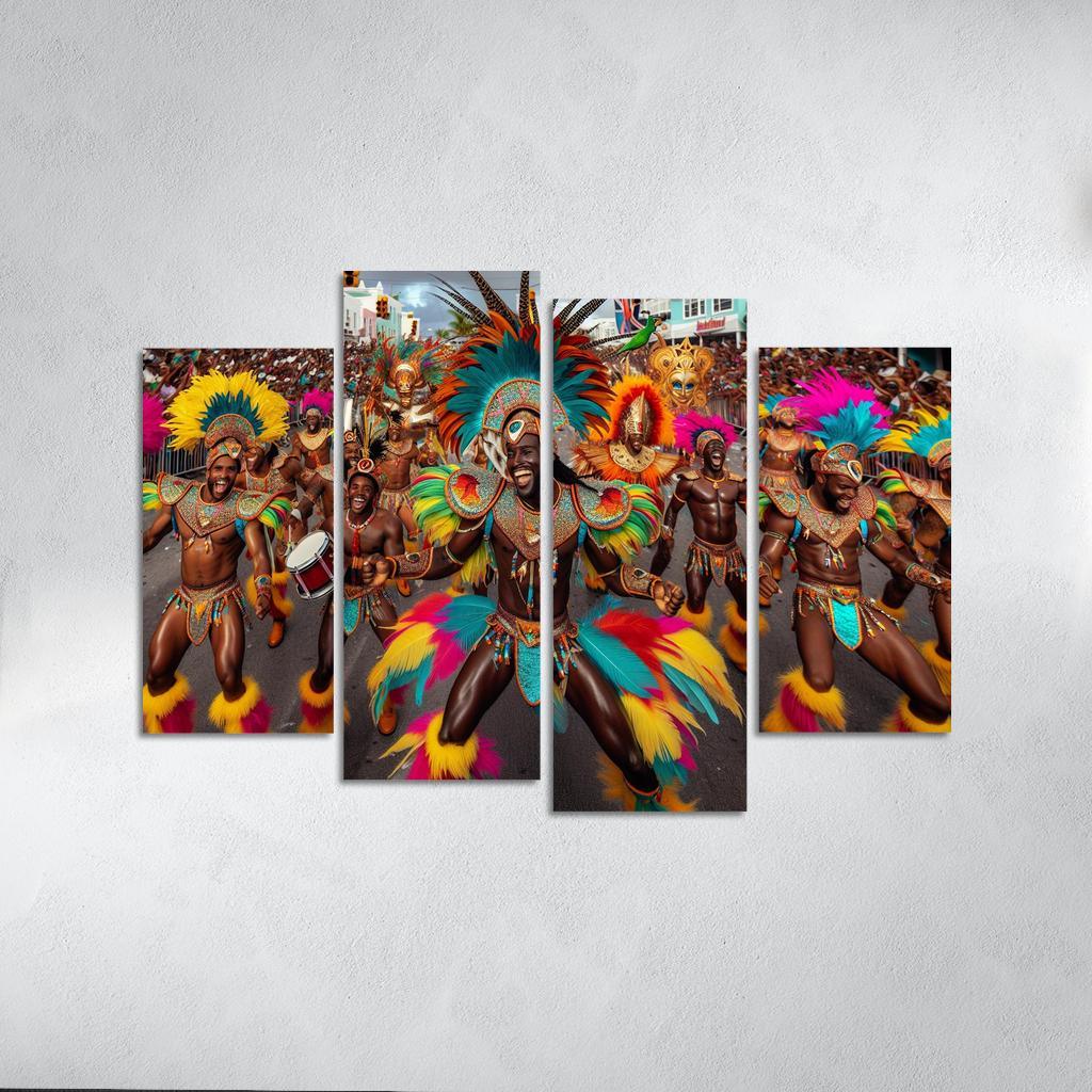 Junkanoo Parade - Bahamas Canvas Paintings Frame