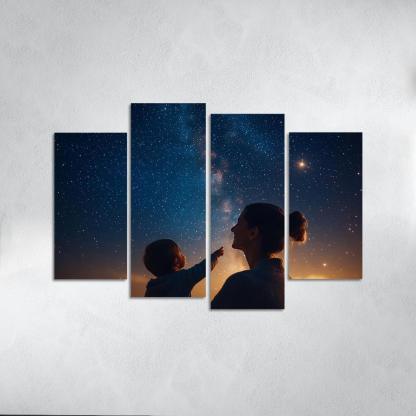 Guiding Stars A Mothers Light In The Dark Canvas Paintings Frame