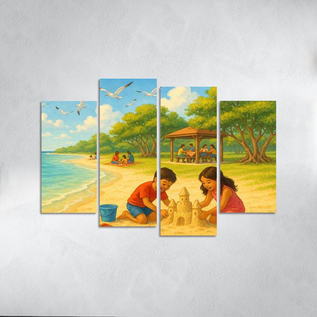 Pearl Bay Family-friendly Coastal Sanctuary One-piece Frames