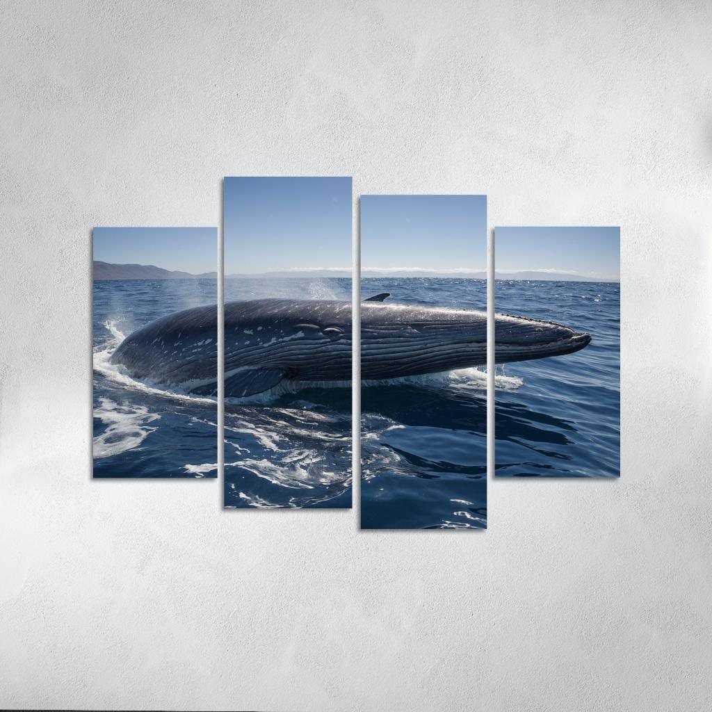 The Enigmatic Blue Whale The Largest Creature On Earth Custom Paintings Frame