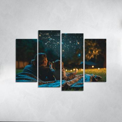 Starlit Moments A Mothers Nighttime Love Custom Paintings Frame
