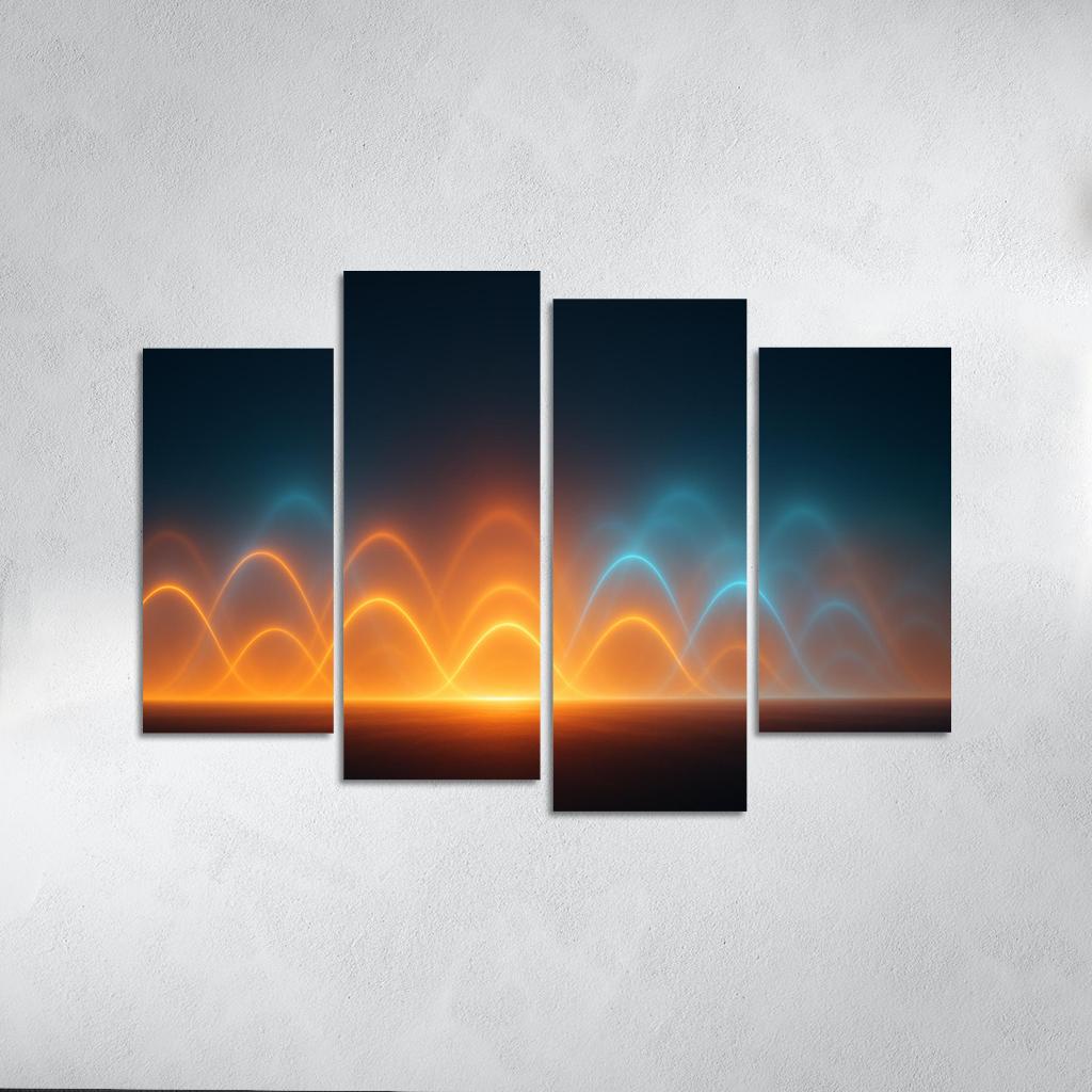 Pulse Of Transient Horizons Oil Paintings Frame