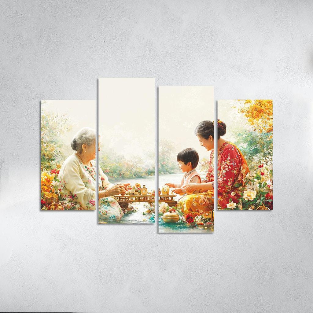 A Bridge Of Love The Connection Between Generations Custom Paintings Frame