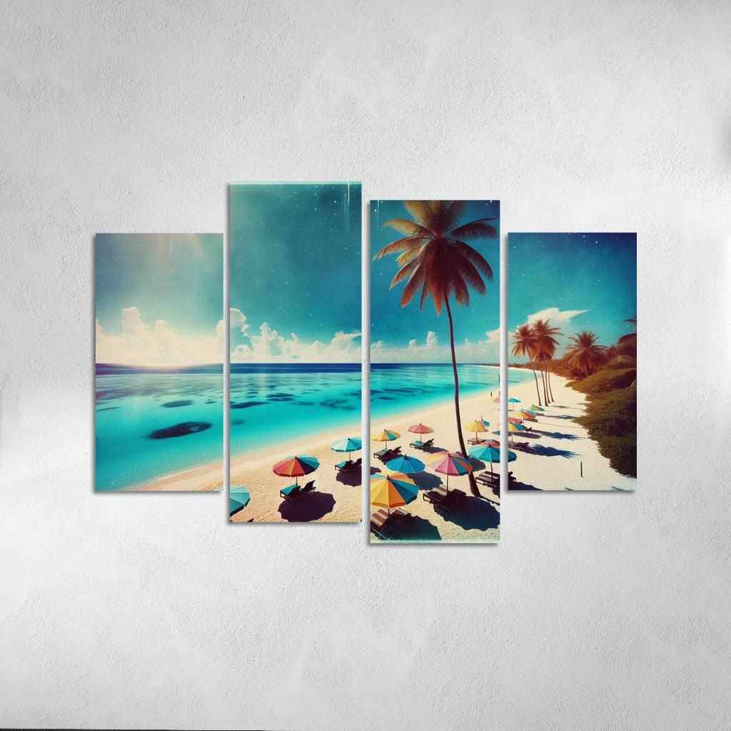 Azure Haven Relaxing Coastal Paradise Premium Artwork Frames