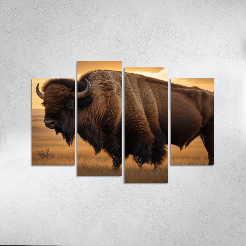 The Majestic Bison Symbol Of The Great Plains Canvas Paintings Frame