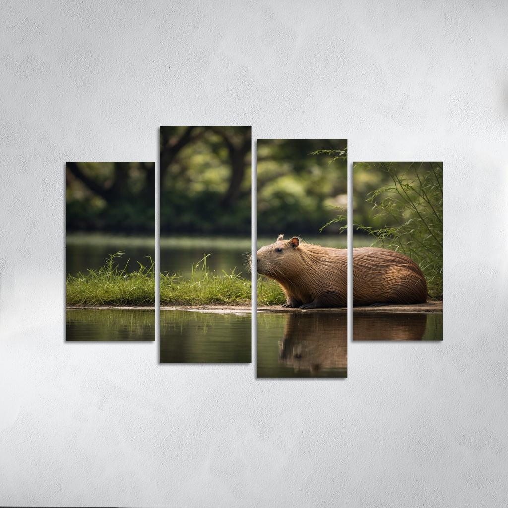 The Charismatic Capybara World's Largest Rodent Canvas Paintings Frame