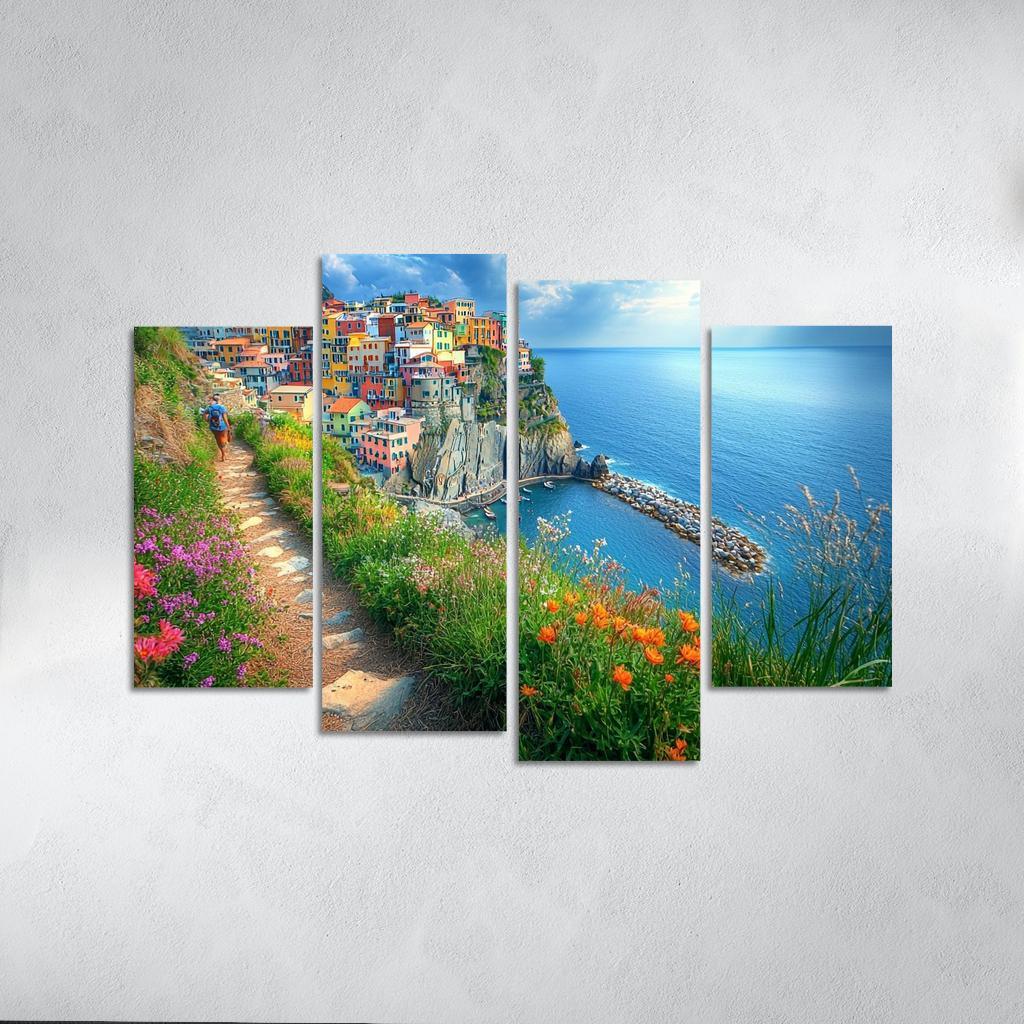 Hiking The Cinque Terre Trails Abstract Paintings Frame