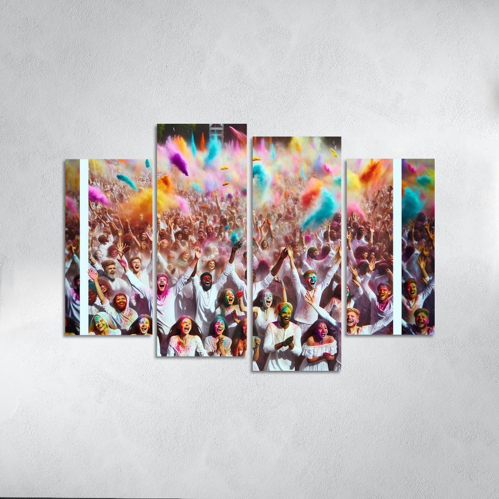 Holi Festival Canvas Paintings Frame