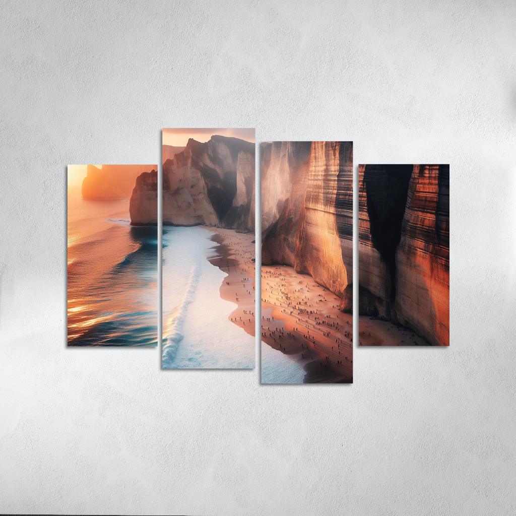 Cliffside Escape Dramatic Ocean Views Multi-panel Paintings