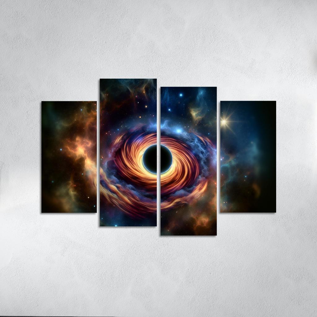 Exploring The Abyss Of Black Holes Abstract Paintings Frame