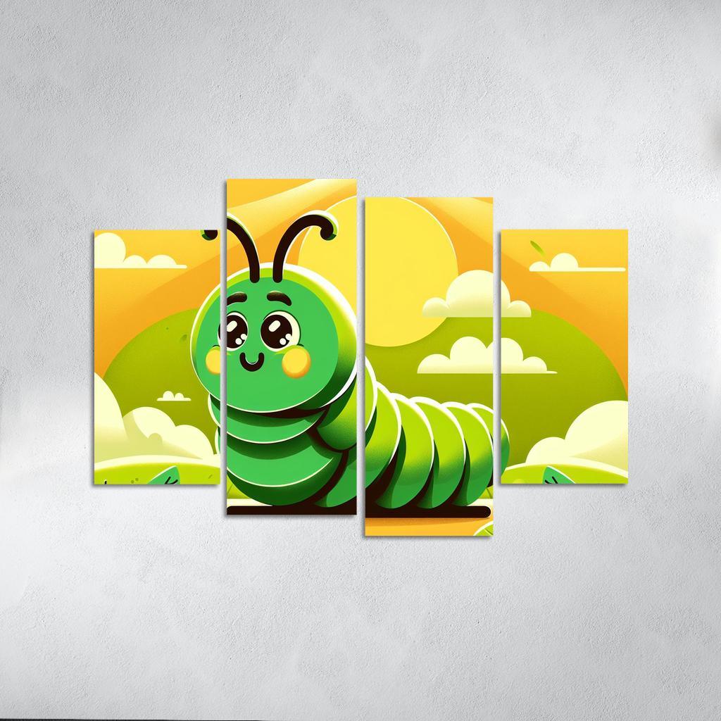 Curious Caterpillar Modern Paintings Frame