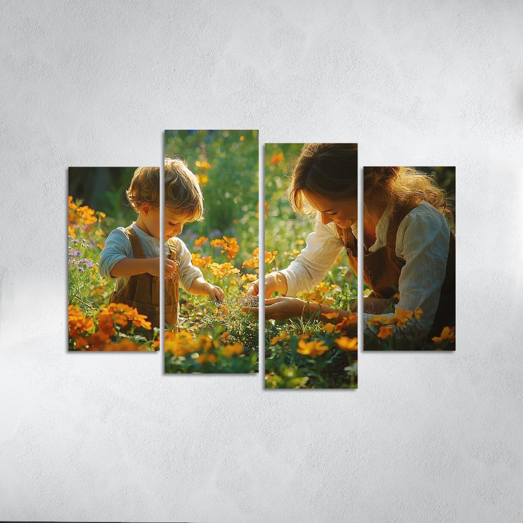 A Garden Of Hope A Mothers Nurturing Spirit Canvas Paintings Frame