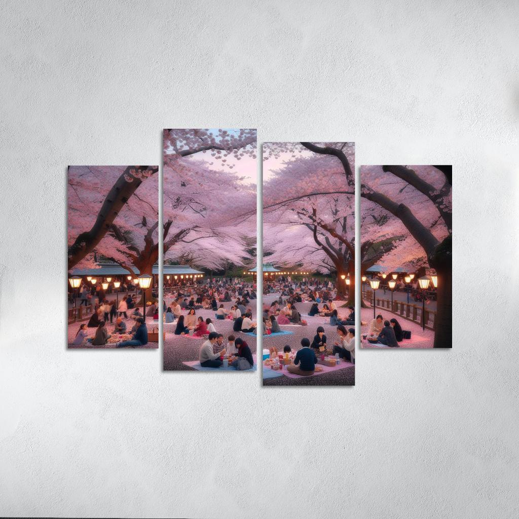 Cherry Blossom Festival - Japan Modern Paintings Frame