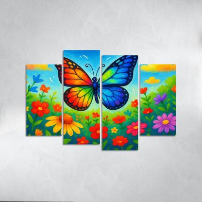 Radiant Rainbow Butterfly Quest Premium Artwork Frames