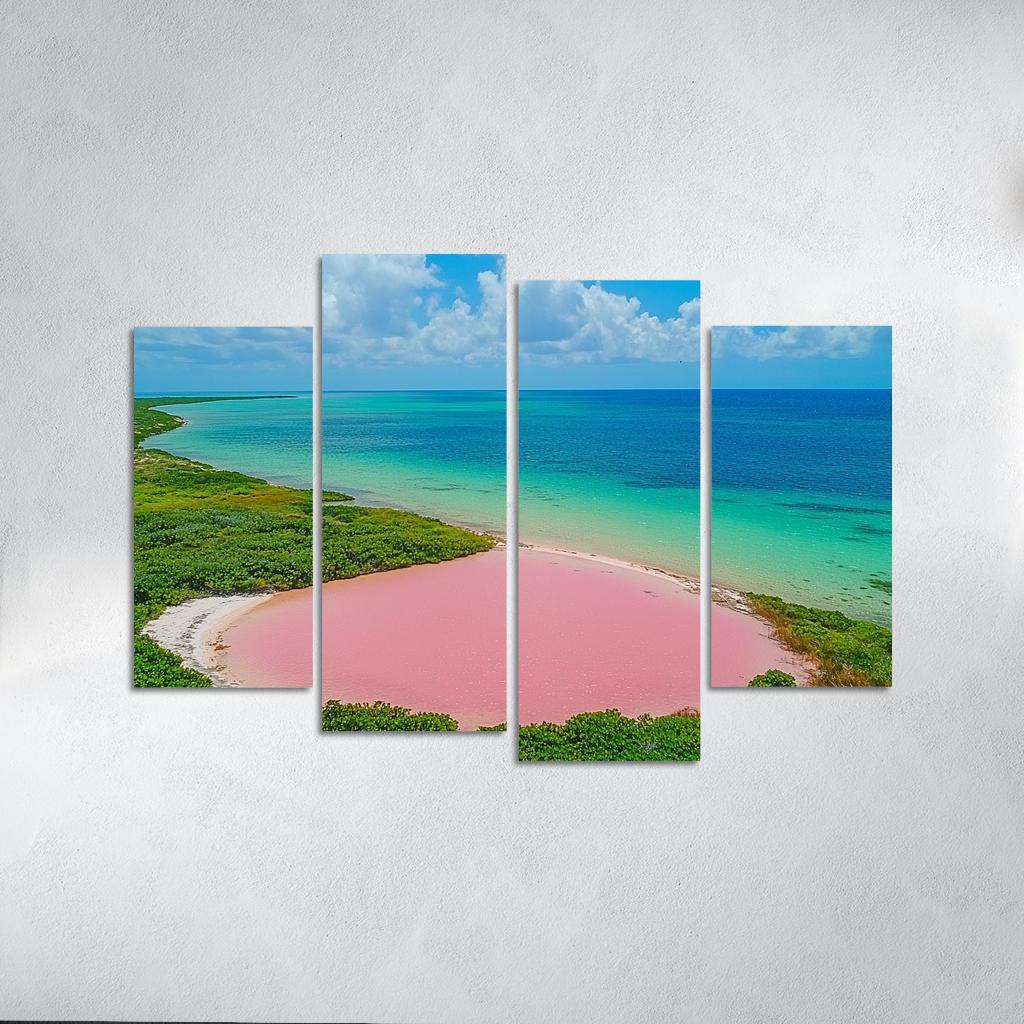Lake Hillier Abstract Paintings Frame