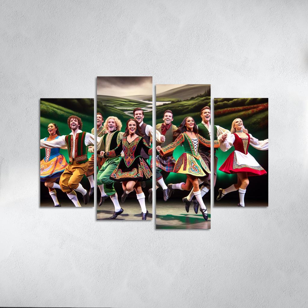 Celtic Dance The Rhythm Of The Emerald Isle Modern Paintings Frame