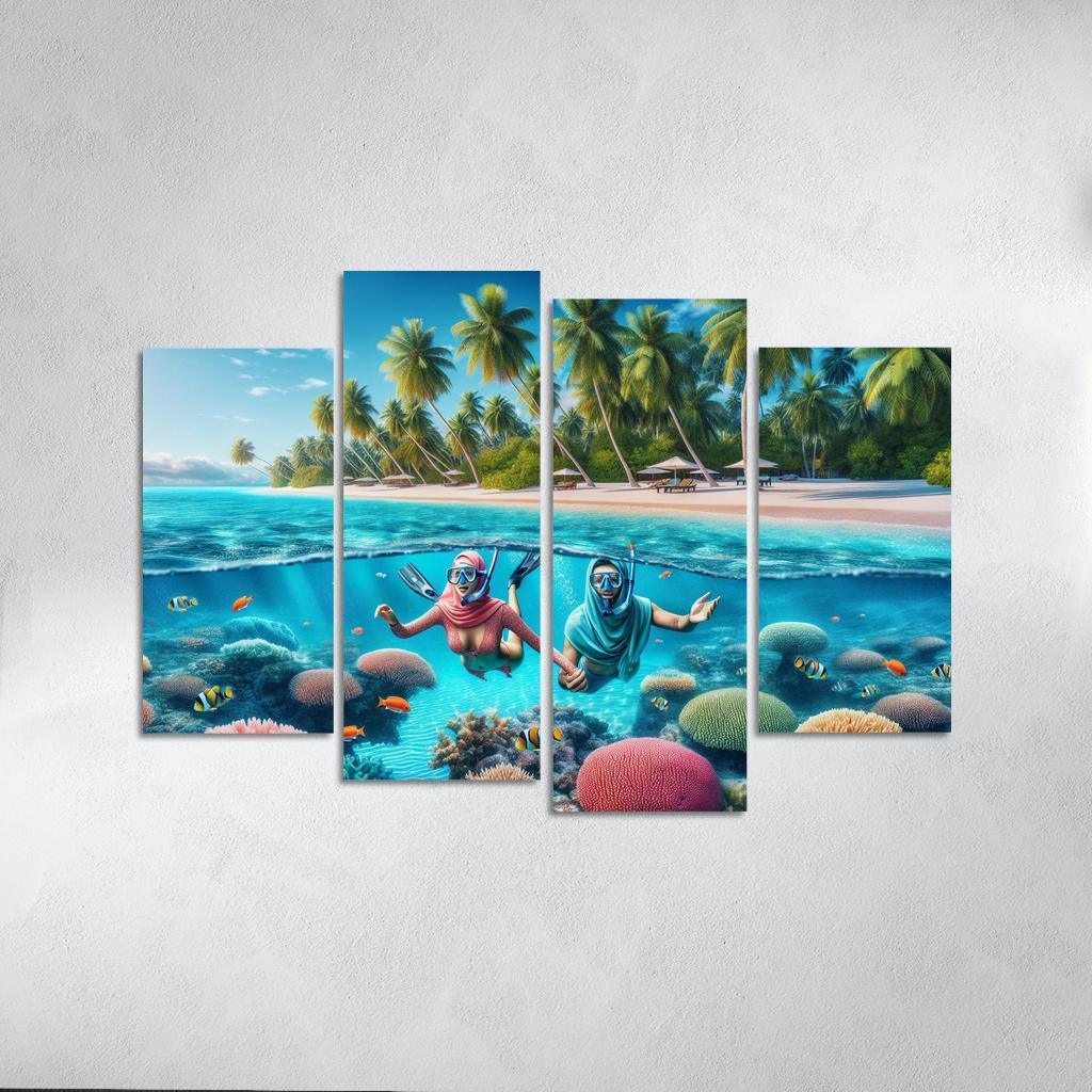 Coral Sands Sanctuary Modern Paintings Frame