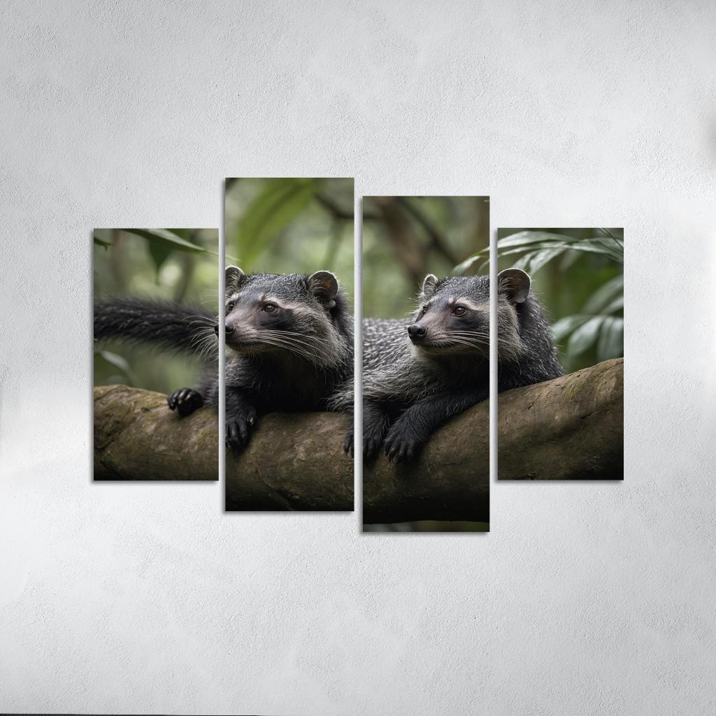 The Charming Binturong The Bearcat Of The Rainforest Canvas Paintings Frame