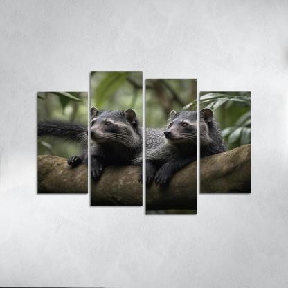 The Charming Binturong The Bearcat Of The Rainforest Canvas Paintings Frame