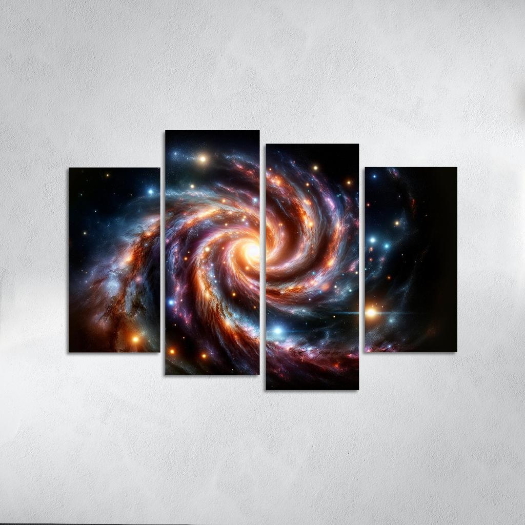The Complex Structure Of Spiral Galaxies Abstract Paintings Frame